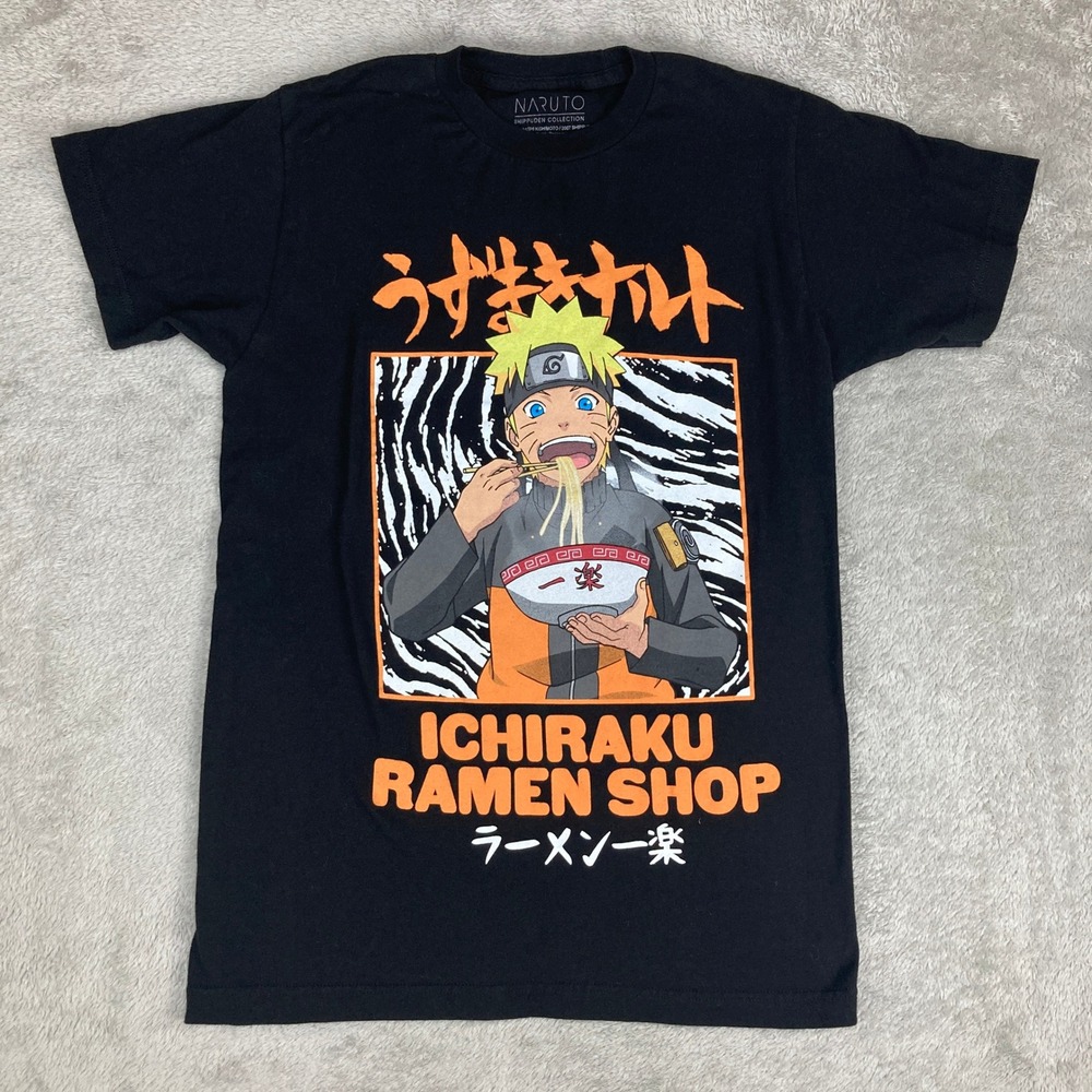 Naruto Shippuden Ichiraku Ramen Shop‎ T Shirt Black Kids Size S
